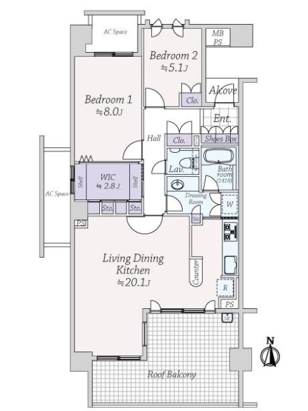 ライオンズスクエア用賀の間取図