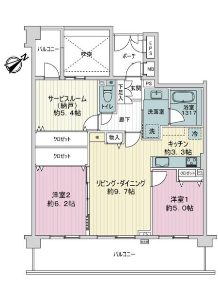 ライオンズステーションプラザ中浦和別所沼公園の間取図