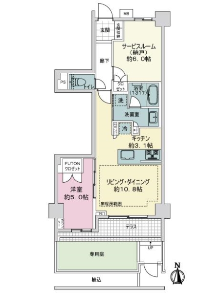 ライオンズ蒲田レジデンスの間取図