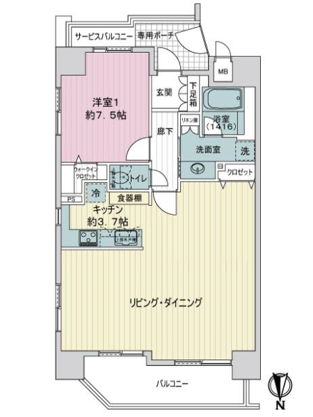 プレサンス錦エボリューションの間取図