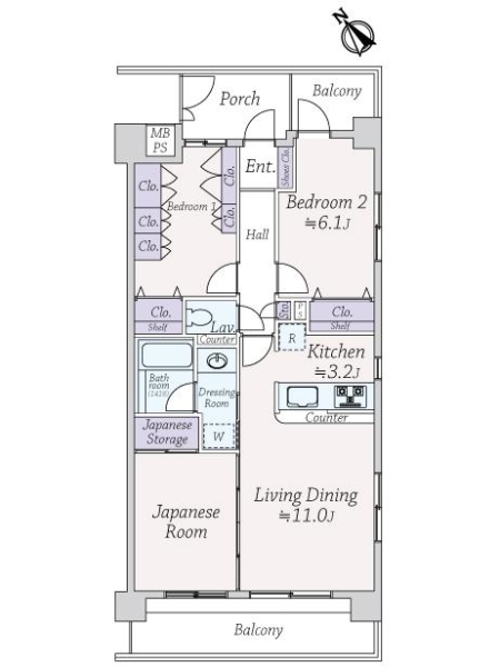 ライオンズマンション船堀第３の間取図