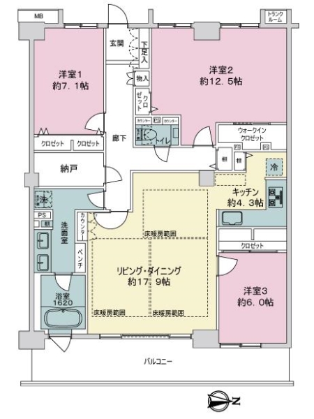 東京マスタープレイスの間取図