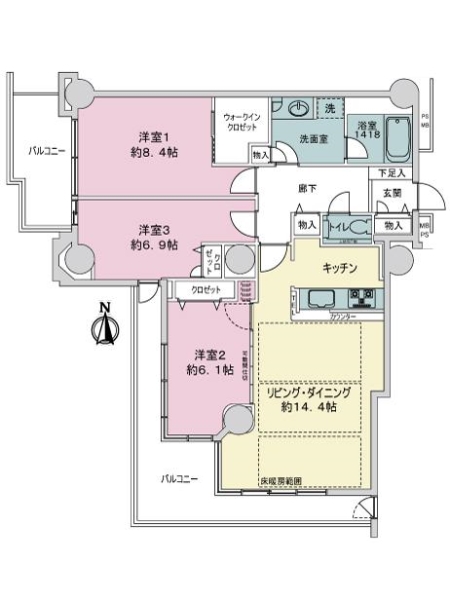 エルザタワー５５の間取図
