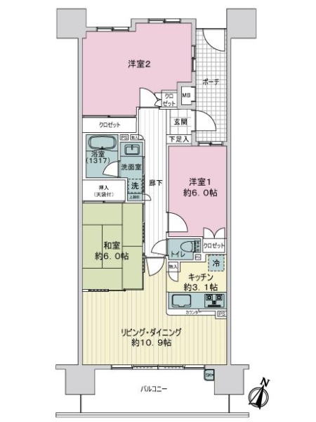 トーキョーガーデンスイートの間取図