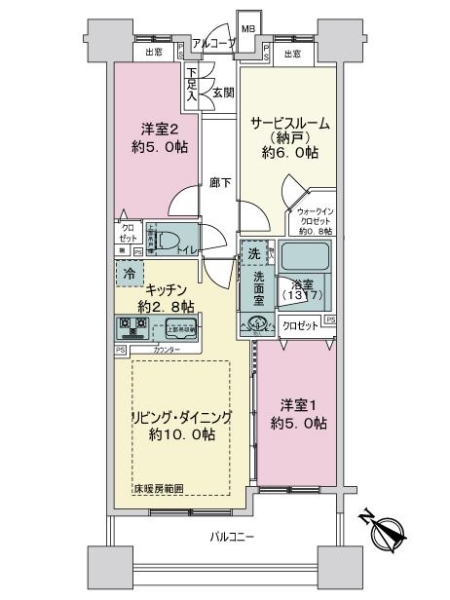 クレストシティタワーズ横浜の間取図