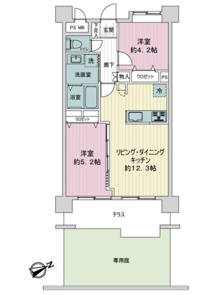 ライオンズマンション西与野の間取図