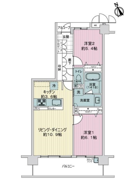サーパスだいどう豊里の間取図