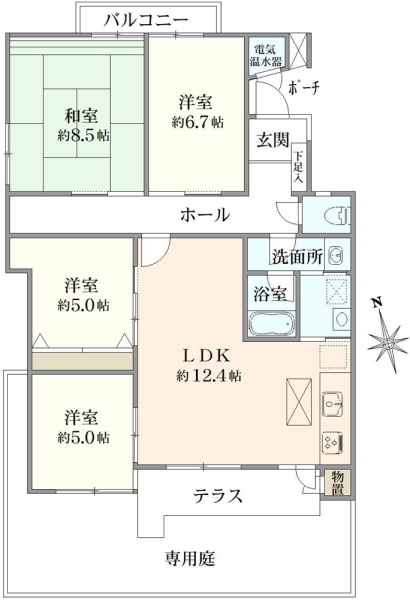 ライオンズガーデン石神井公園弐号棟の間取図