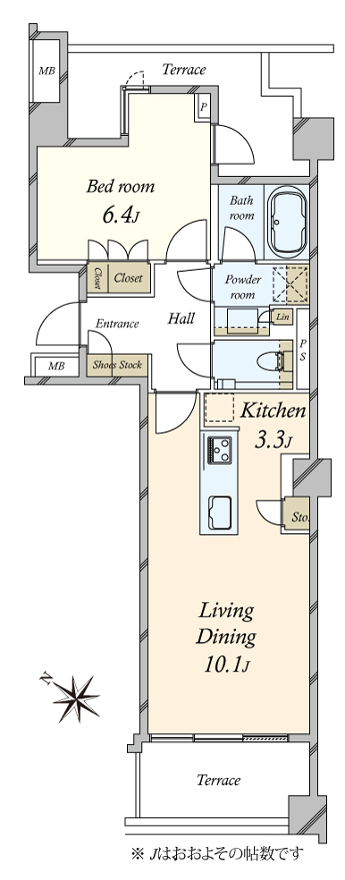 アトラス恵比寿景丘の間取図