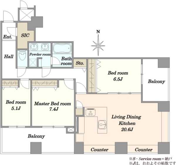 TOKYO　SEA　SOUTH　ブランファーレの間取図
