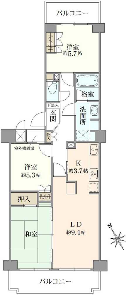 藤和シティコープ北浦和の間取図