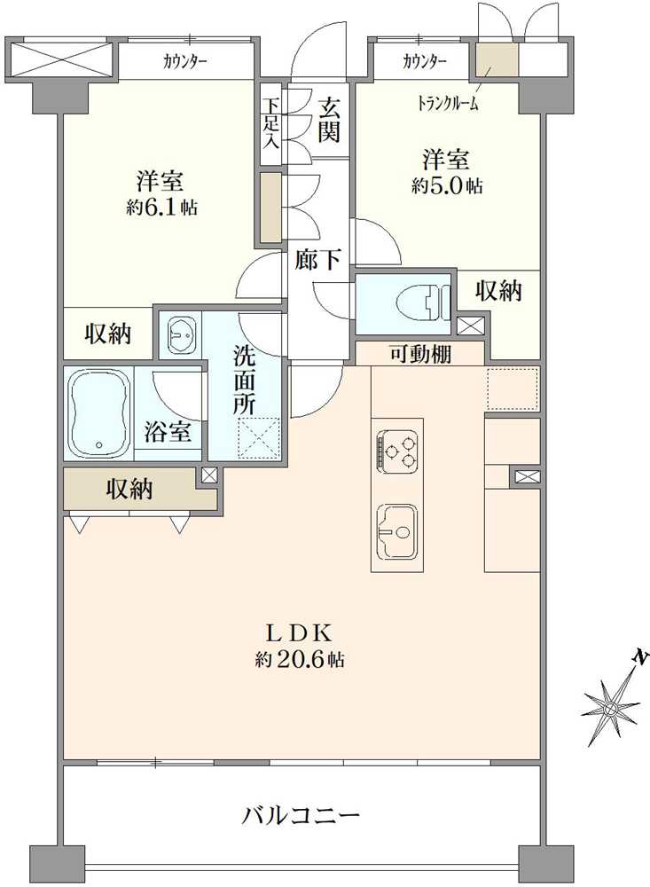 パークサイドヒルズ南浦和の間取図