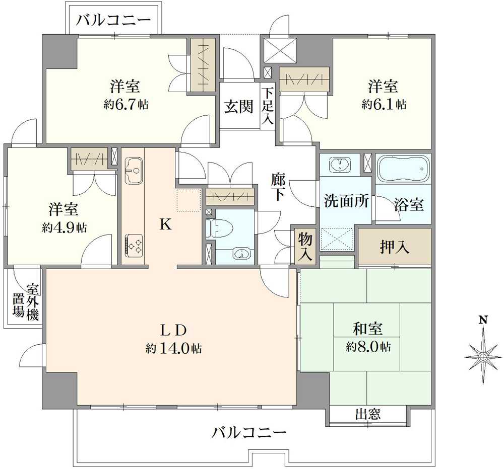 サンマンションドゥーシェ浦和常盤の間取図