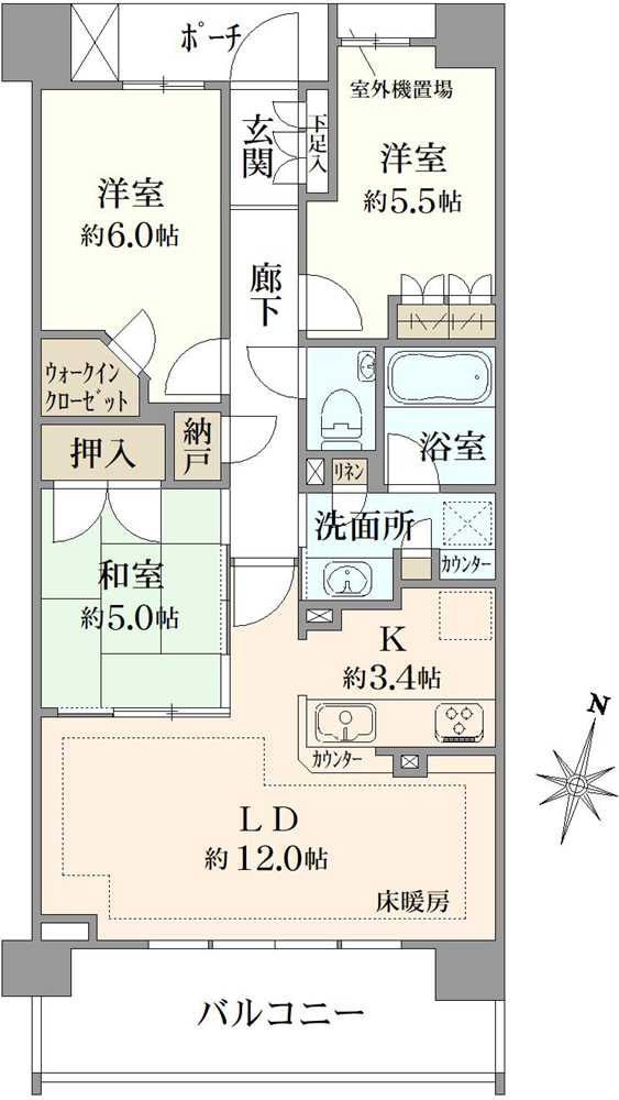 プラウド浦和別所の間取図