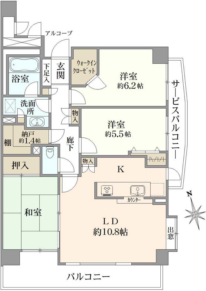 ステイツ東浦和の間取図