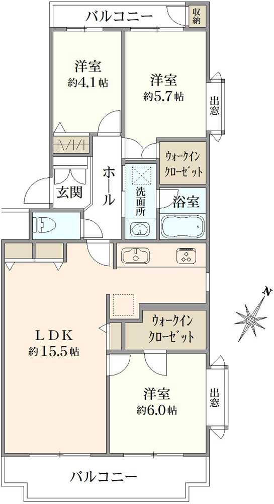 シティ・コア浦和領家の間取図
