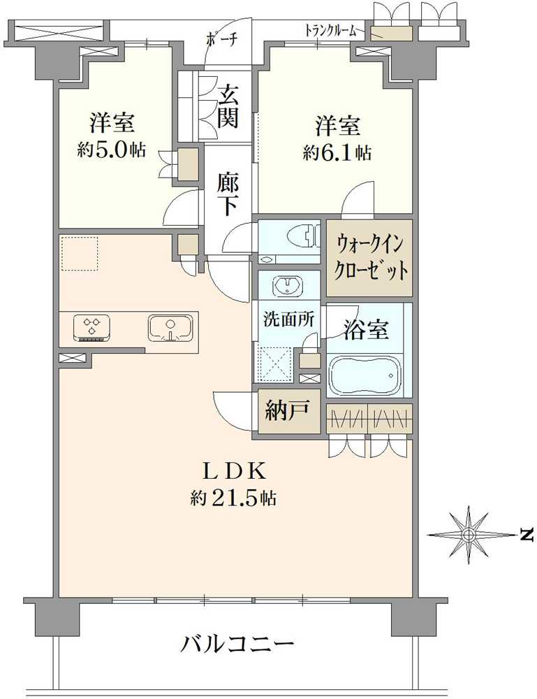 プラウド南浦和の間取図