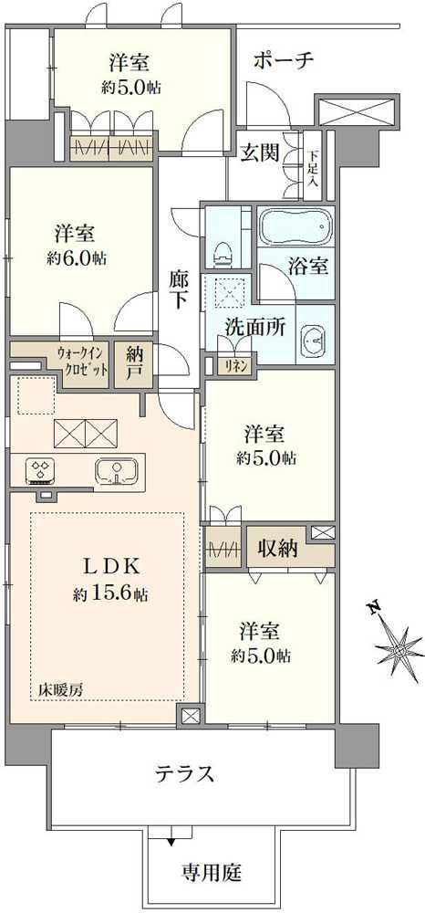 プラウドシティ南浦和ヒルトップの間取図