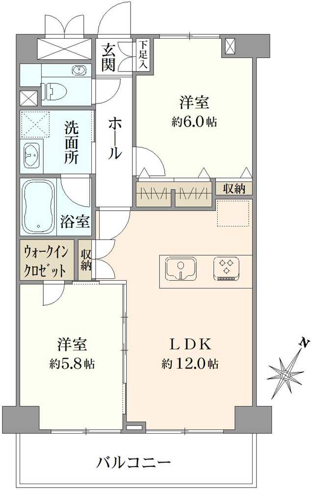 ヴィラフォンターナ千代田富士見の間取図