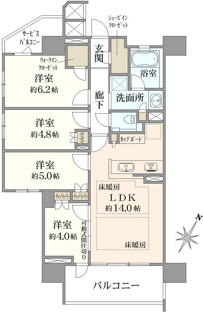 プレミスト浦和仲町の間取図