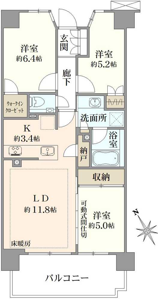 プラウドシティ南浦和ヒルトップの間取図