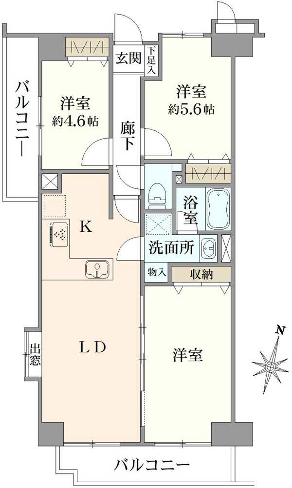 ライオンズマンション浦和西高前の間取図