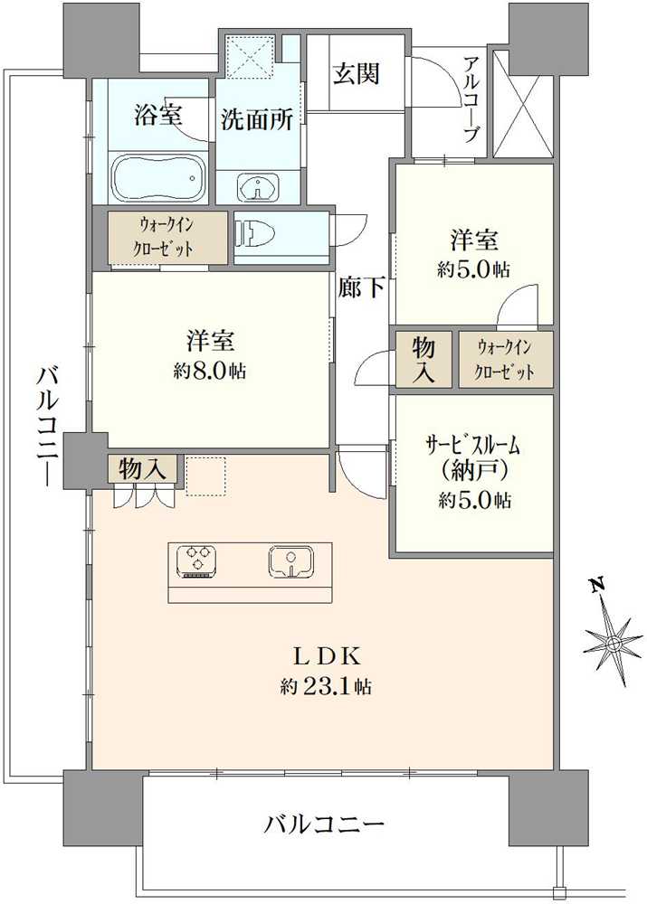 ブランシエラ浦和の間取図