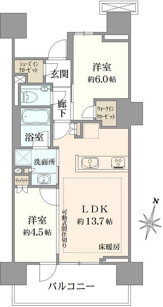 プラウド浦和の間取図