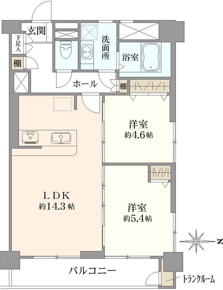 川口青木住宅の間取図
