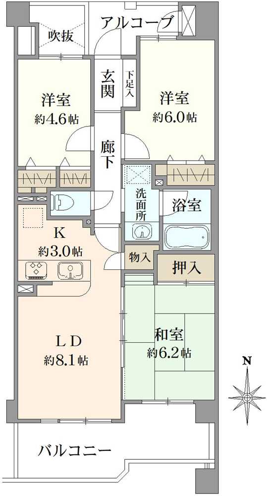 セザール浦和元町の間取図