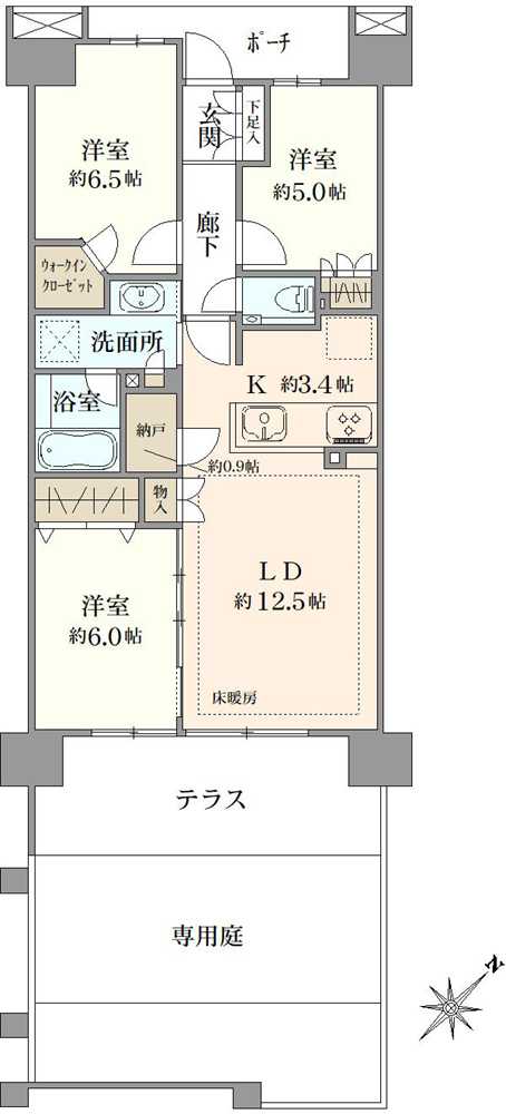 プラウドシティ浦和ガーデンコートの間取図