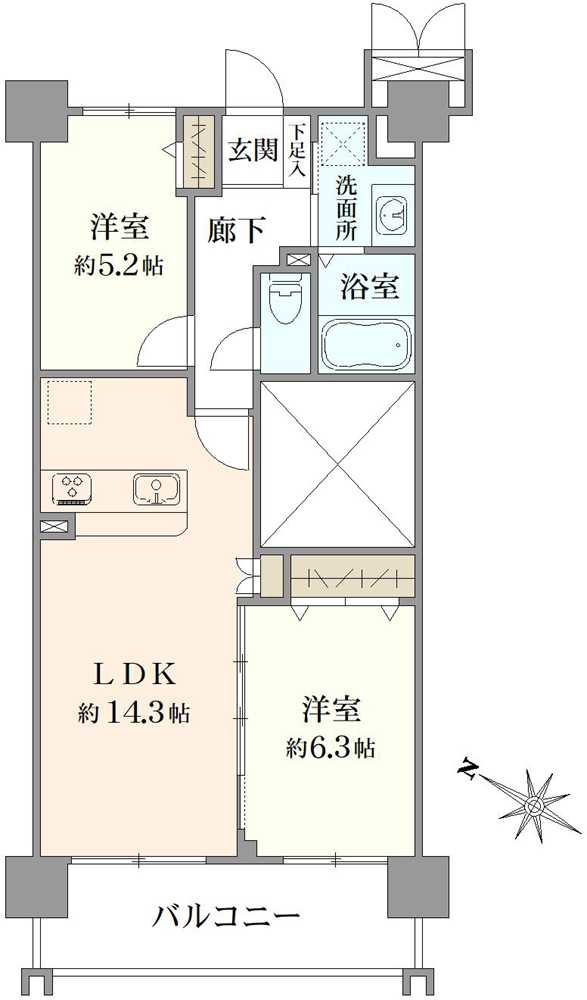グランデュオ北街区の間取図