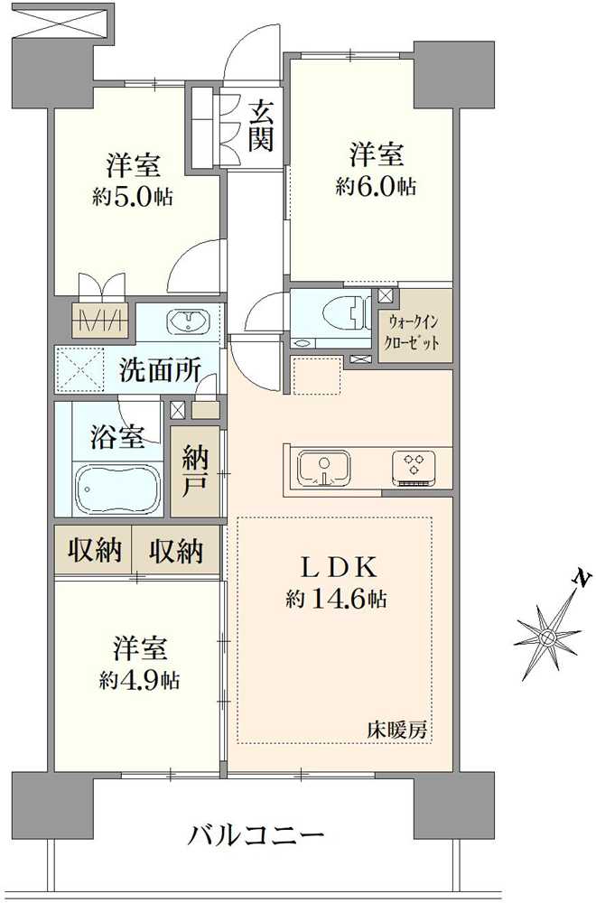プラウド浦和の間取図