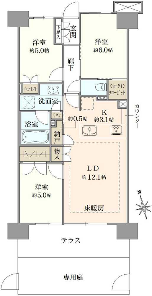 プレミスト船橋塚田の間取図