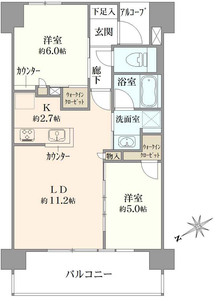 エクセレントシティ松戸IIの間取図