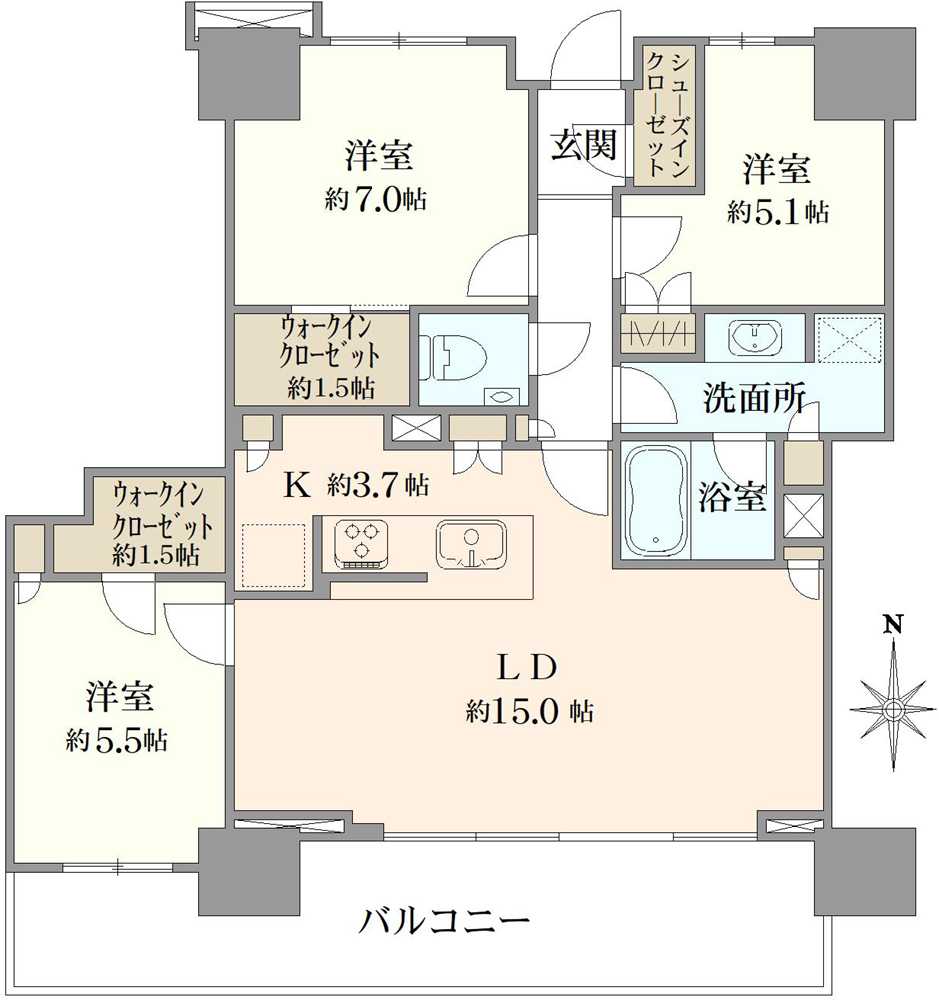 幕張ベイパーク　スカイグランドタワーの間取図
