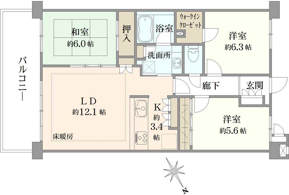 ミオカステーロ東船橋の間取図