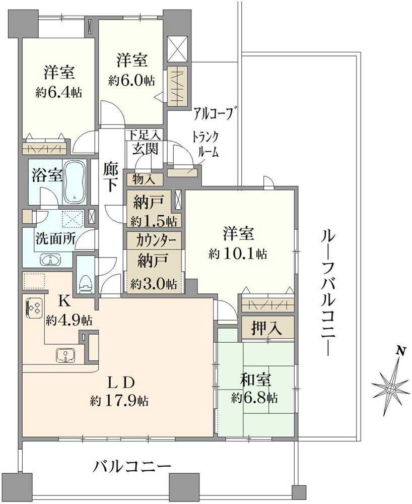 グリーンプラテア習志野台弐番館の間取図