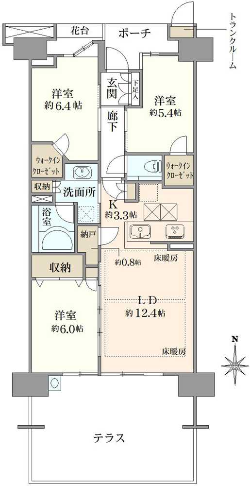 プラウド船橋二街区の間取図