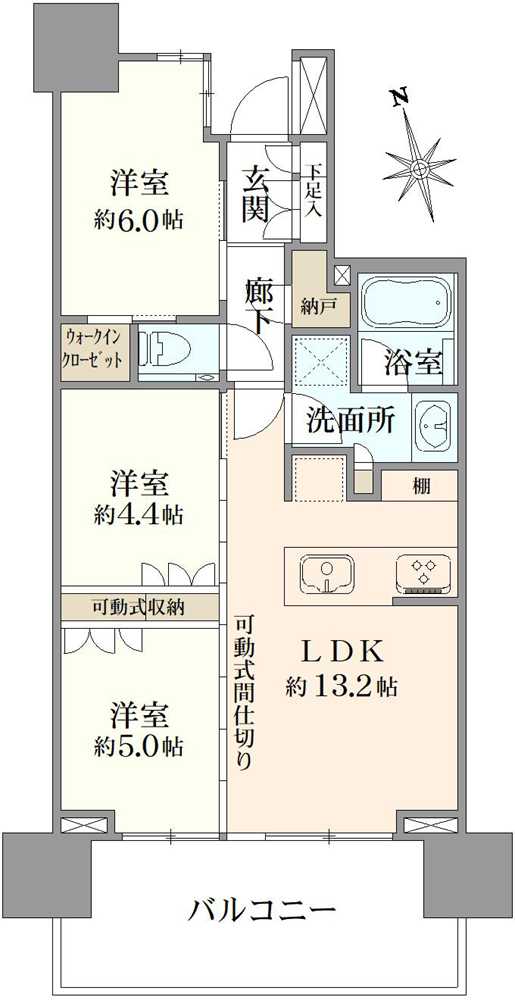 プラウド船橋本町通りの間取図