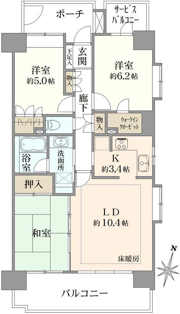 ステイツ船橋の間取図