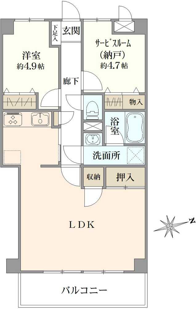 ライオンズマンション船橋第六の間取図