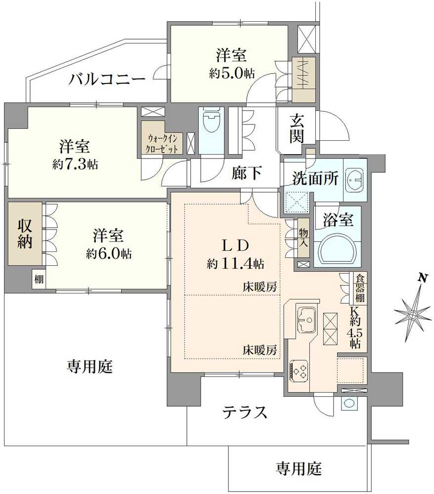 プラウド船橋本町の間取図