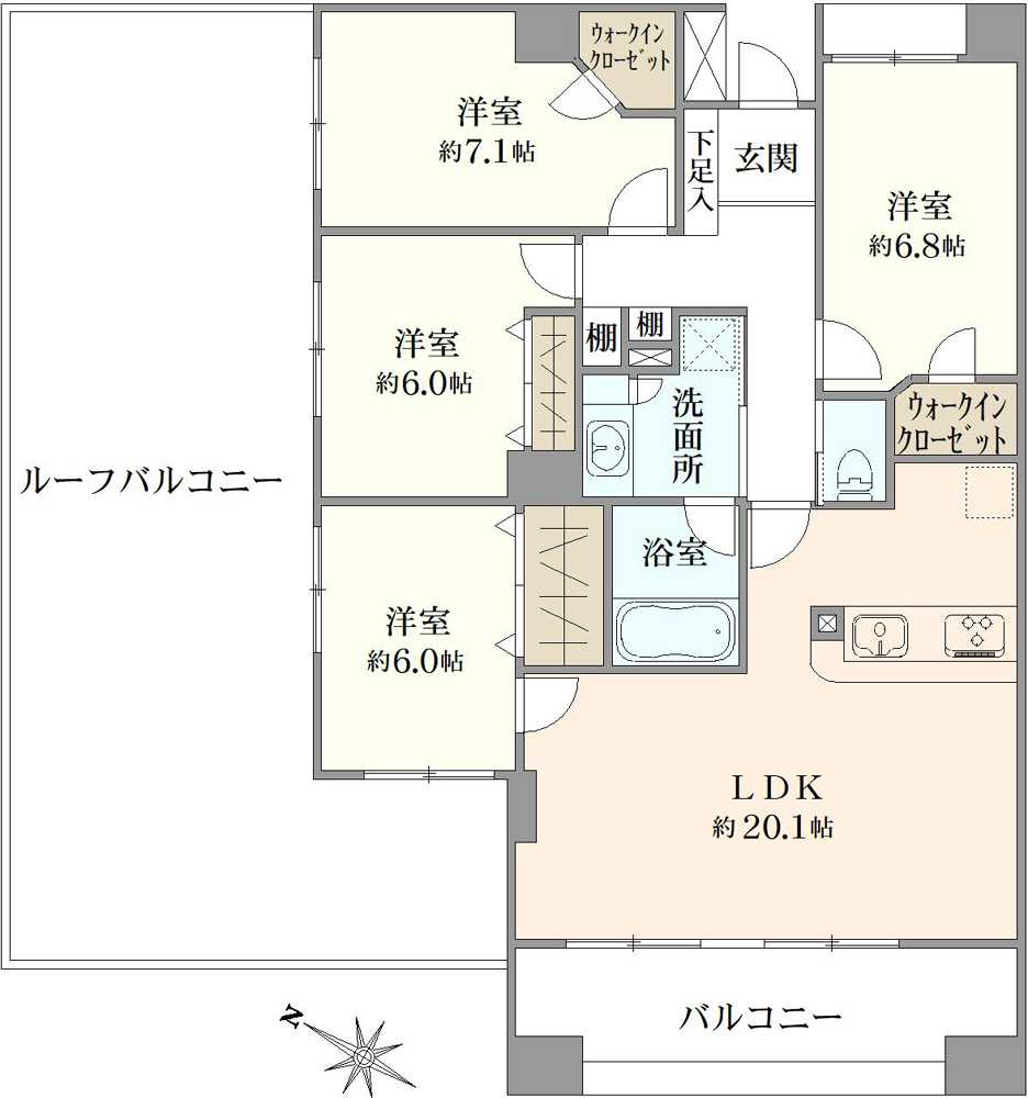 グリーンプラテア 習志野台壱番館の間取図