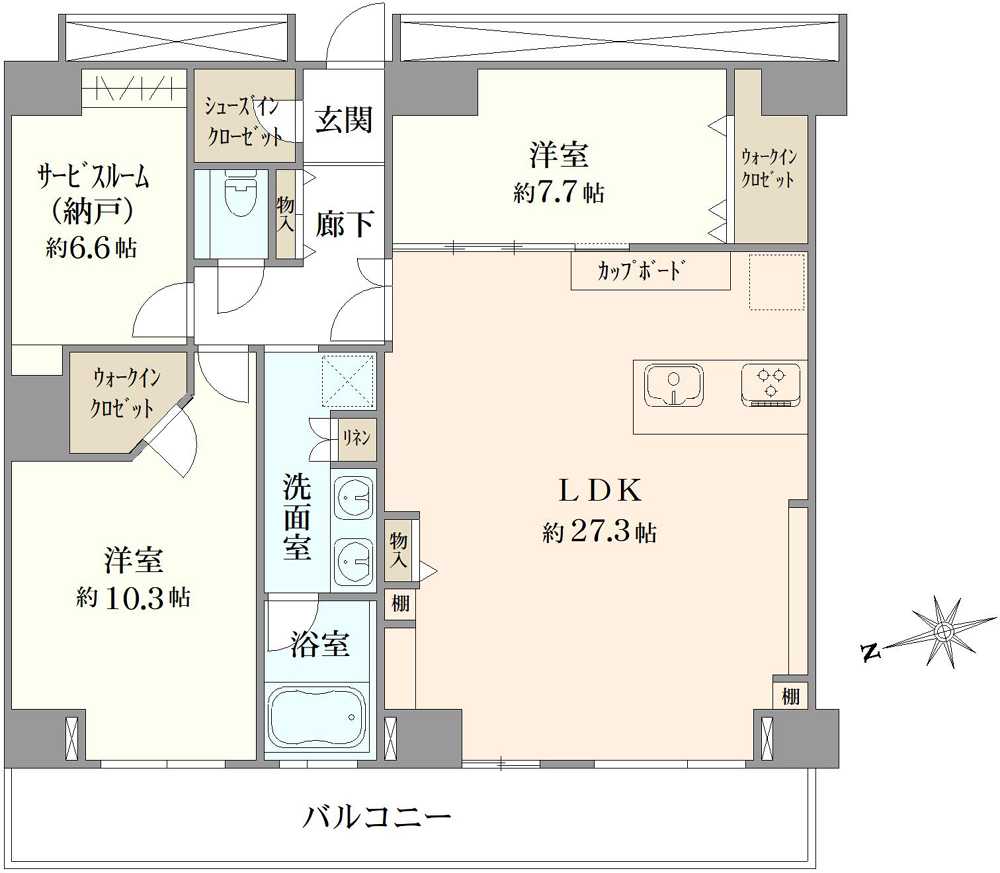 Wコンフォートタワーズ　ウエストの間取図