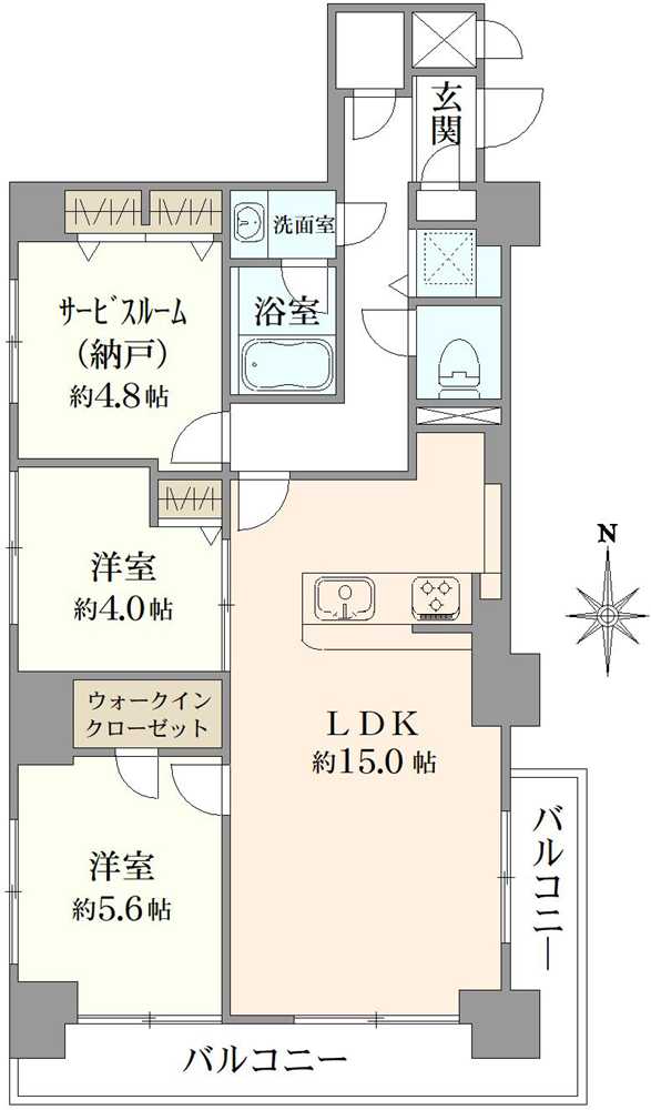 マンション東陽の間取図