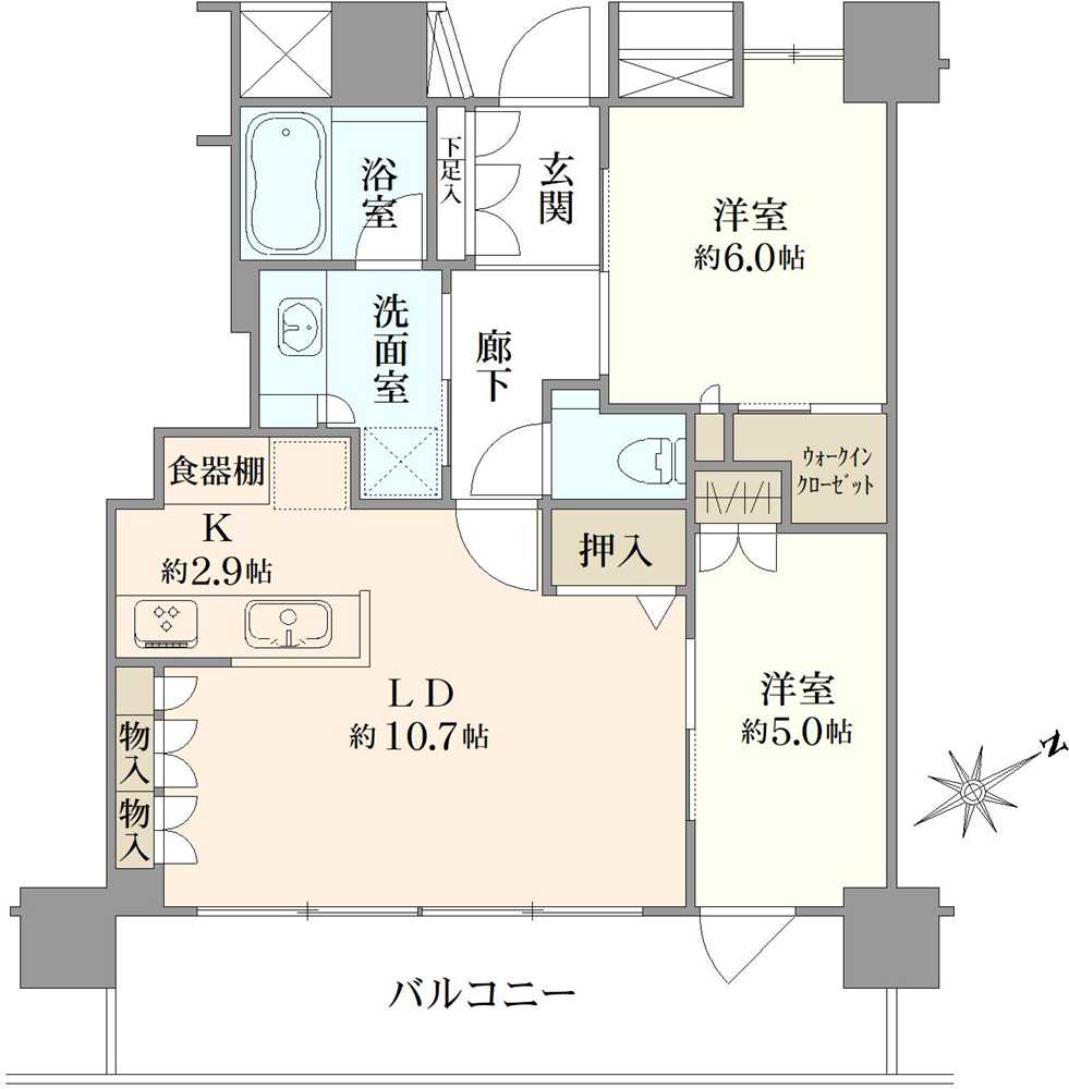パークタワー東雲の間取図