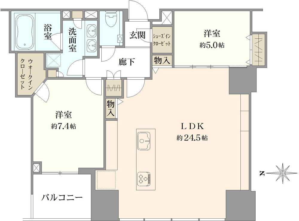 シティタワーズ豊洲ザ・ツインノースタワーの間取図
