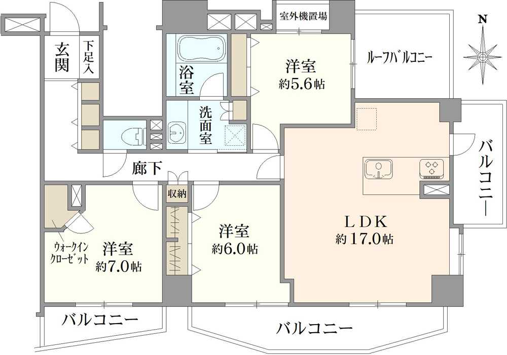 ライオンズシティ東陽町親水公園の間取図