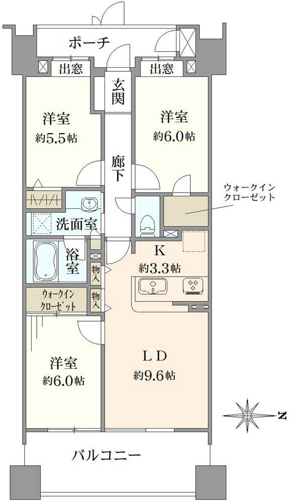コスモ木場キャナルブリーズの間取図